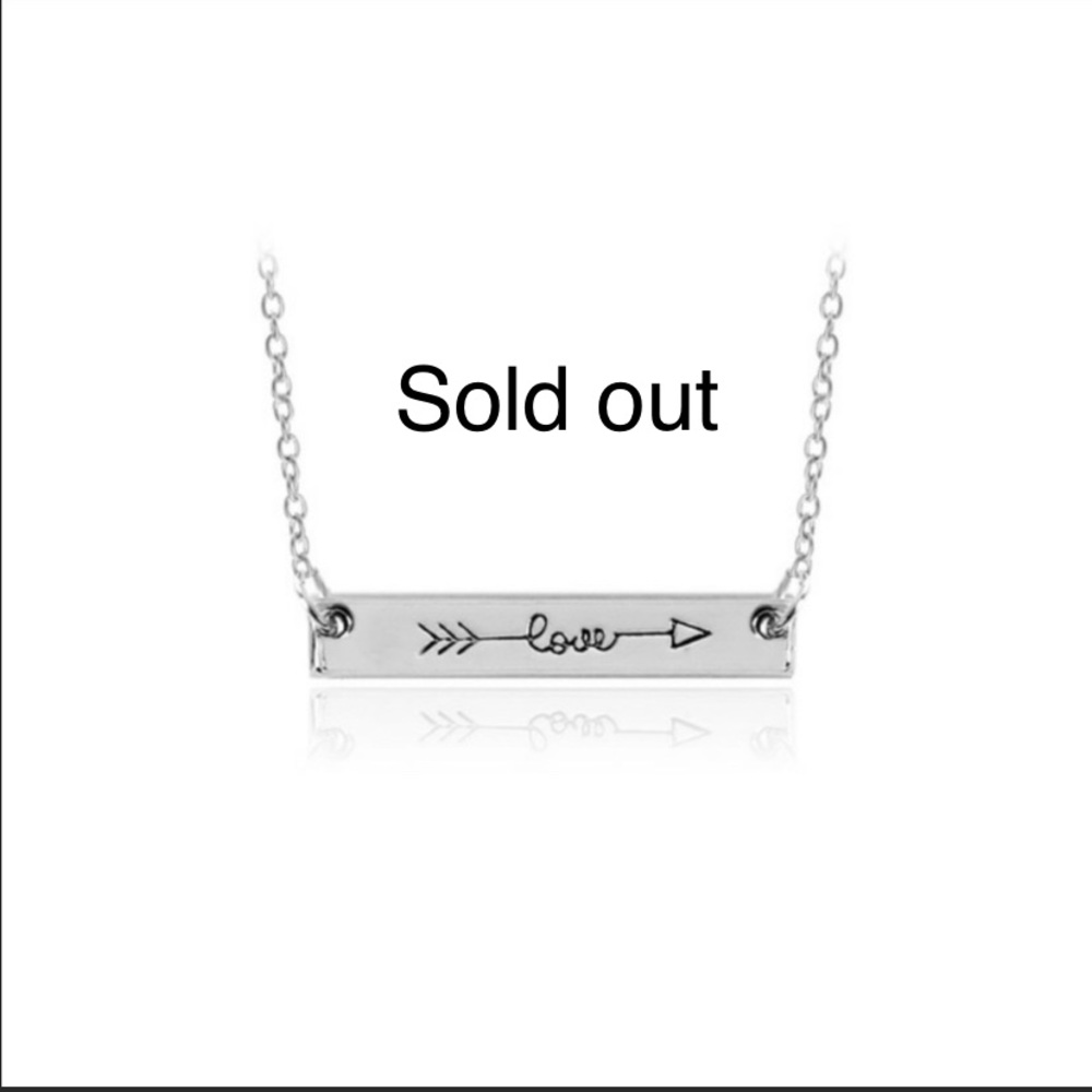 LAST 1 ๐HP๐ 2X: Dainty Love Arrow Bar Necklace๐ - Picture 2 of 5